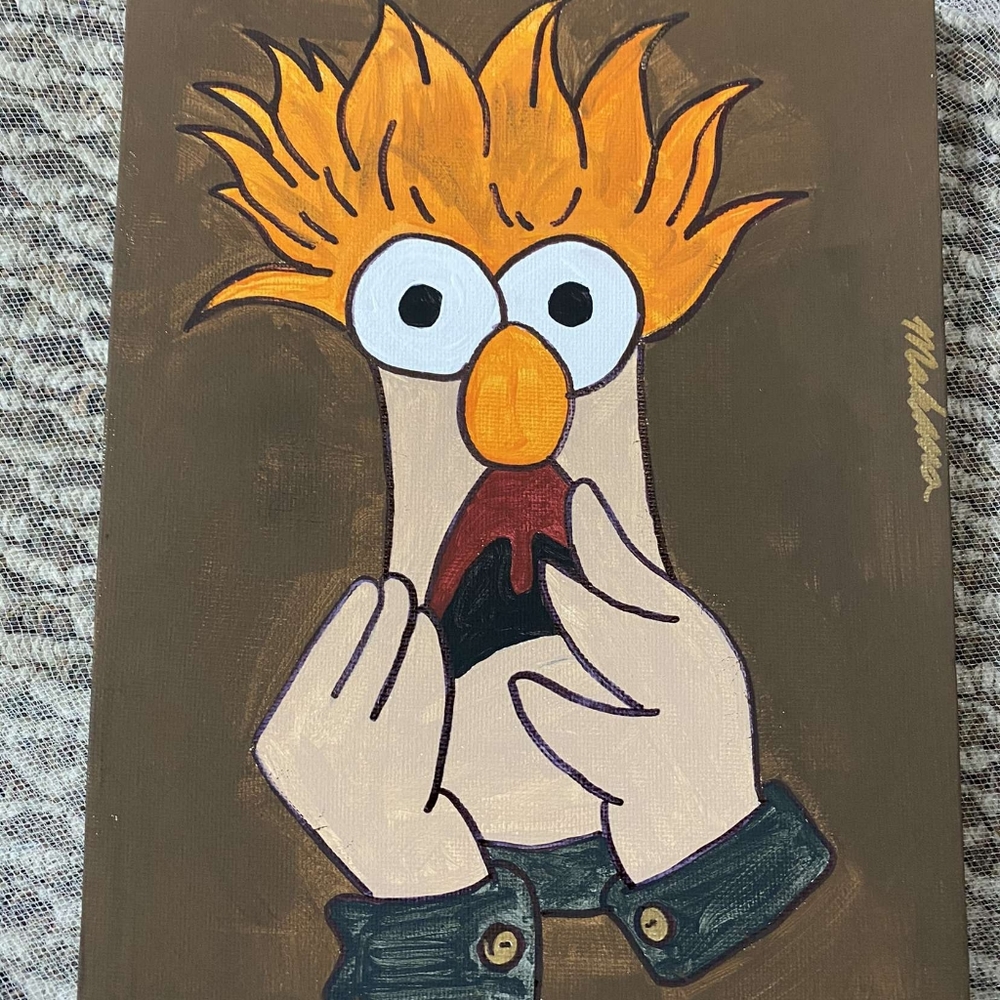 2/$20 Muppets "Beaker" painting